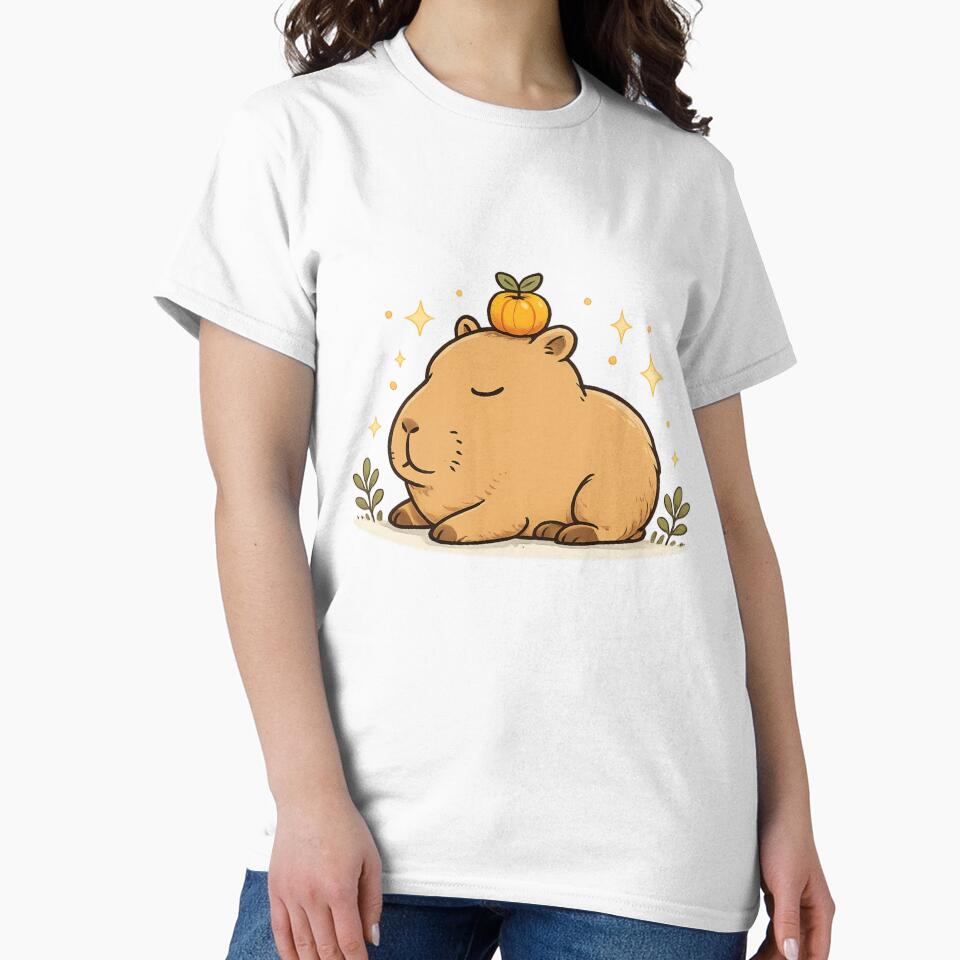 Cute Autumn Capybara Design by StyleBloomes