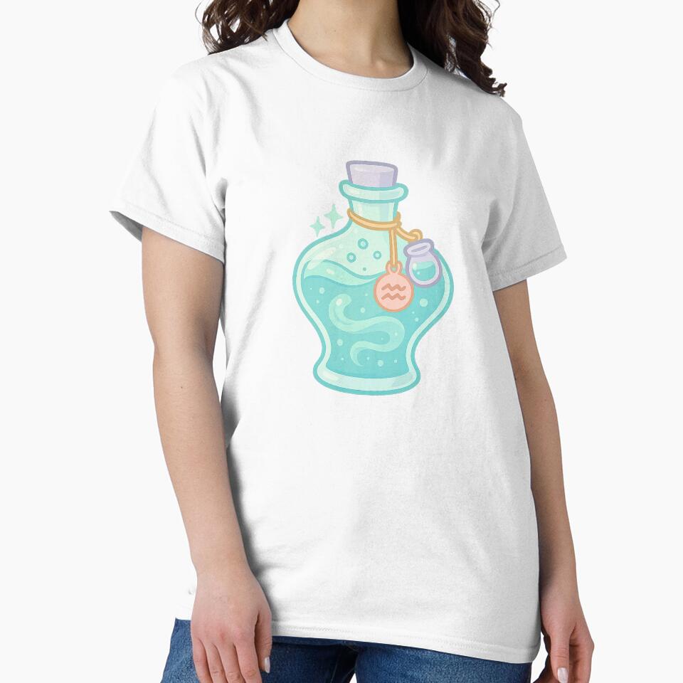 Aquarius Spell Bottle | Cute Zodiac Sticker | Cute Astrology Art | Aquarius Aesthetic | Zodiac Art by HerDreamCodes
