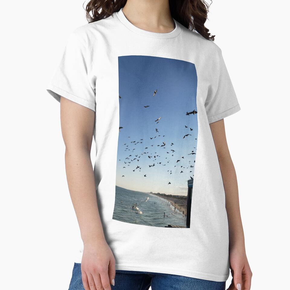 Birds flying above beach aesthetic by Journeycoco