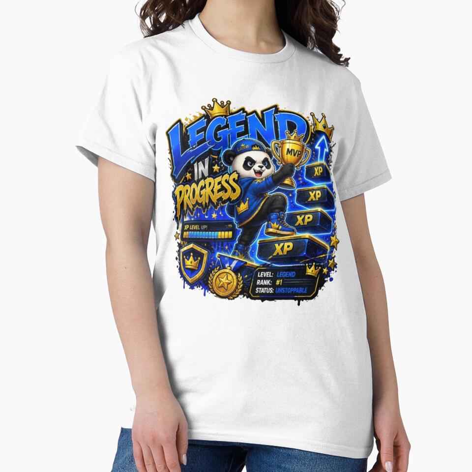 LEGEND IN PROGRESS Panda Gaming Sticker | Neon Esports Streetwear Graphic Design by Stylestickers55