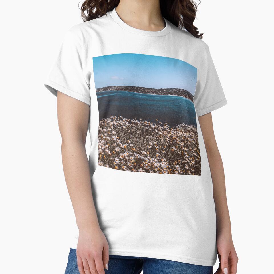 California Ocean with Flowers by 7sages