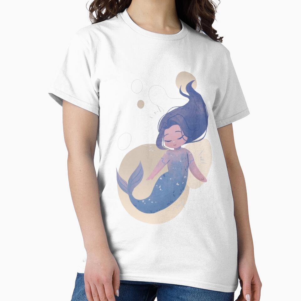 Cute Mermaid Cartoon | Soft Girl Ocean Aesthetic | Gift for Girls by SOLIORA  ATELIER