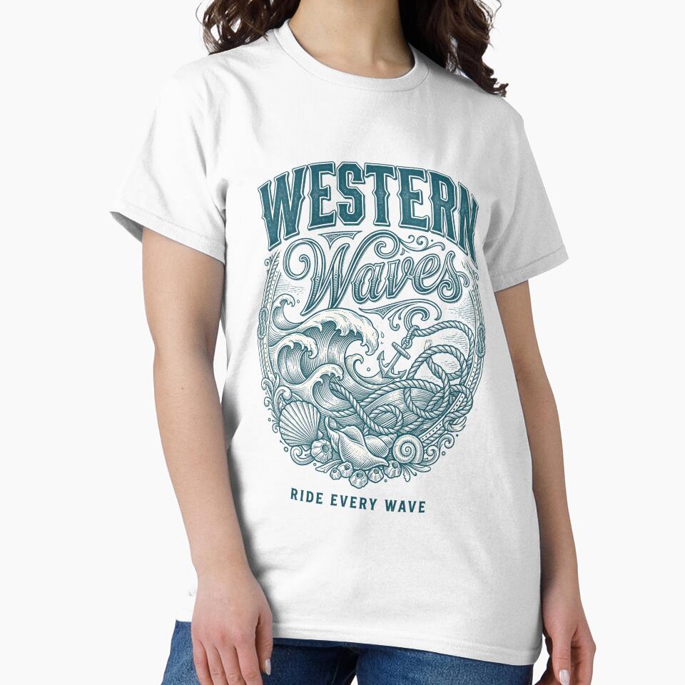 Western Waves – Coastal Cowgirl Ocean Design by Sea Gem
