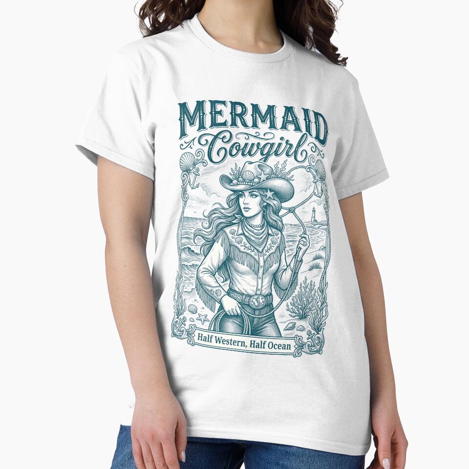 Mermaid Cowgirl – Coastal Cowgirl Lasso Design by Sea Gem