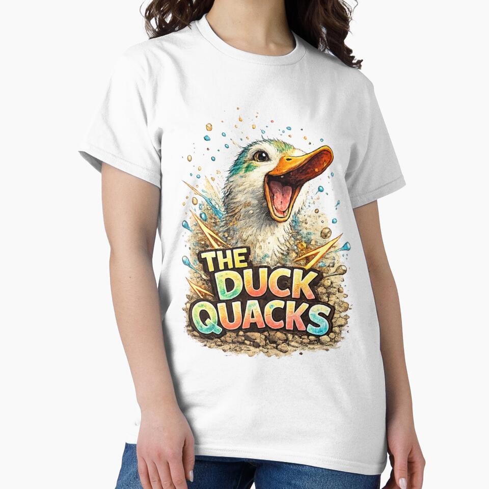 The Duck Quacks – Funny Colorful Duck by CMA Design Studio