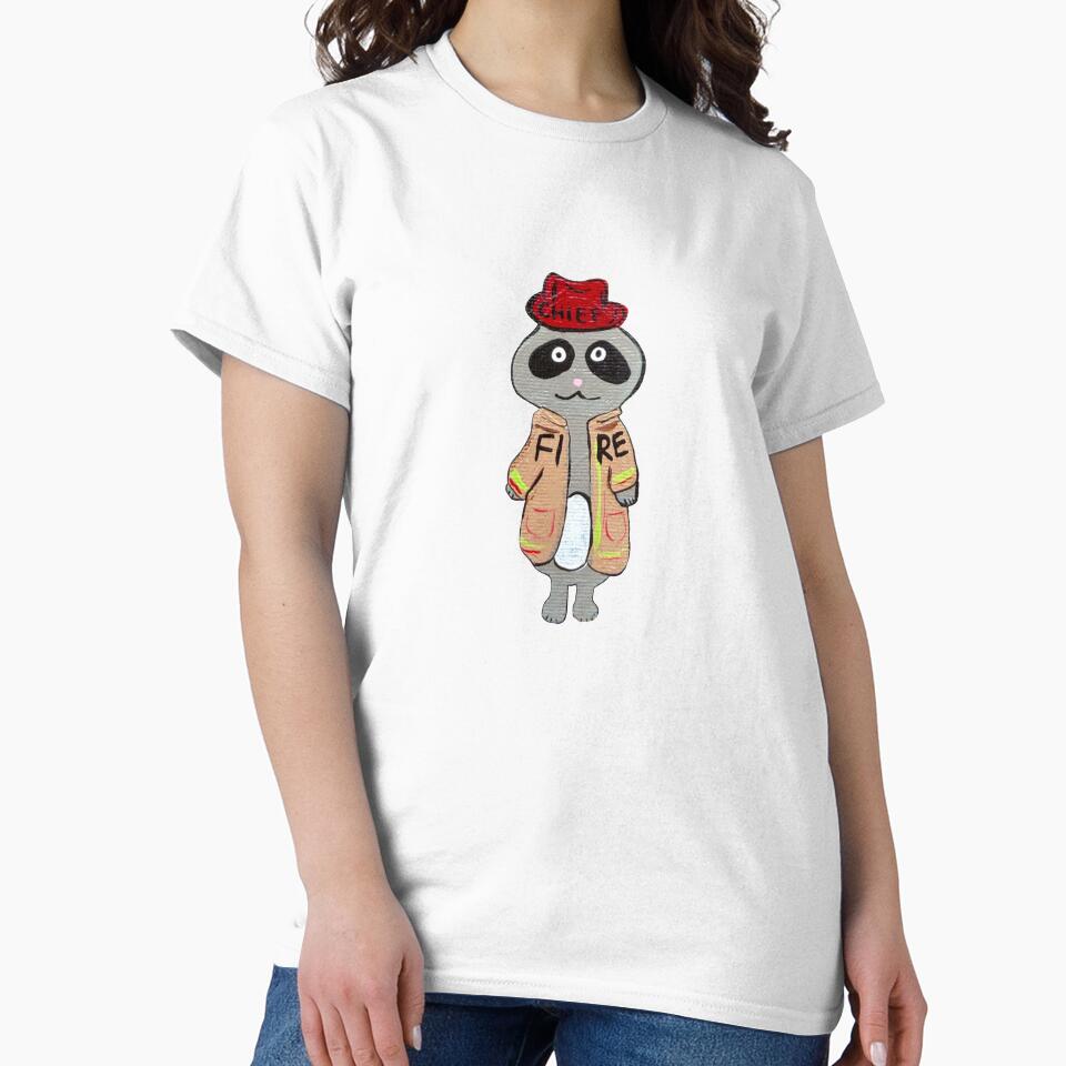 Firefighter Raccoon by youngandcrafty