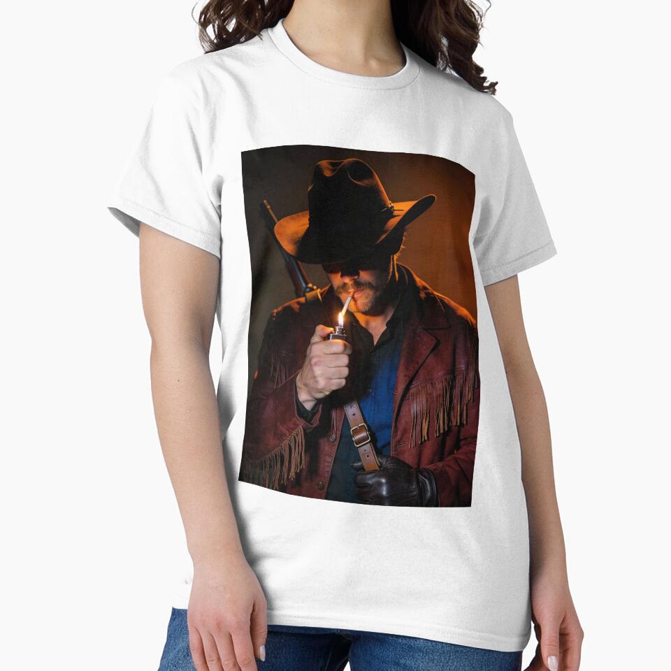 Midnight Cowboy – Western Noir Strength T-Shirt by Eternal Kingdom Store
