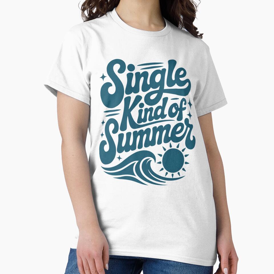Single Kind of Summer Retro Design, Funny Single Girl Era, Beach Vibes, Hot Girl Summer by thesplitshop