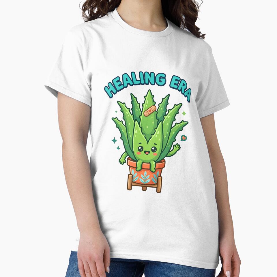 Healing Era | Cute Aloe Vera Plant Positive Vibes Design by PLANT LOVER'S PARADISE