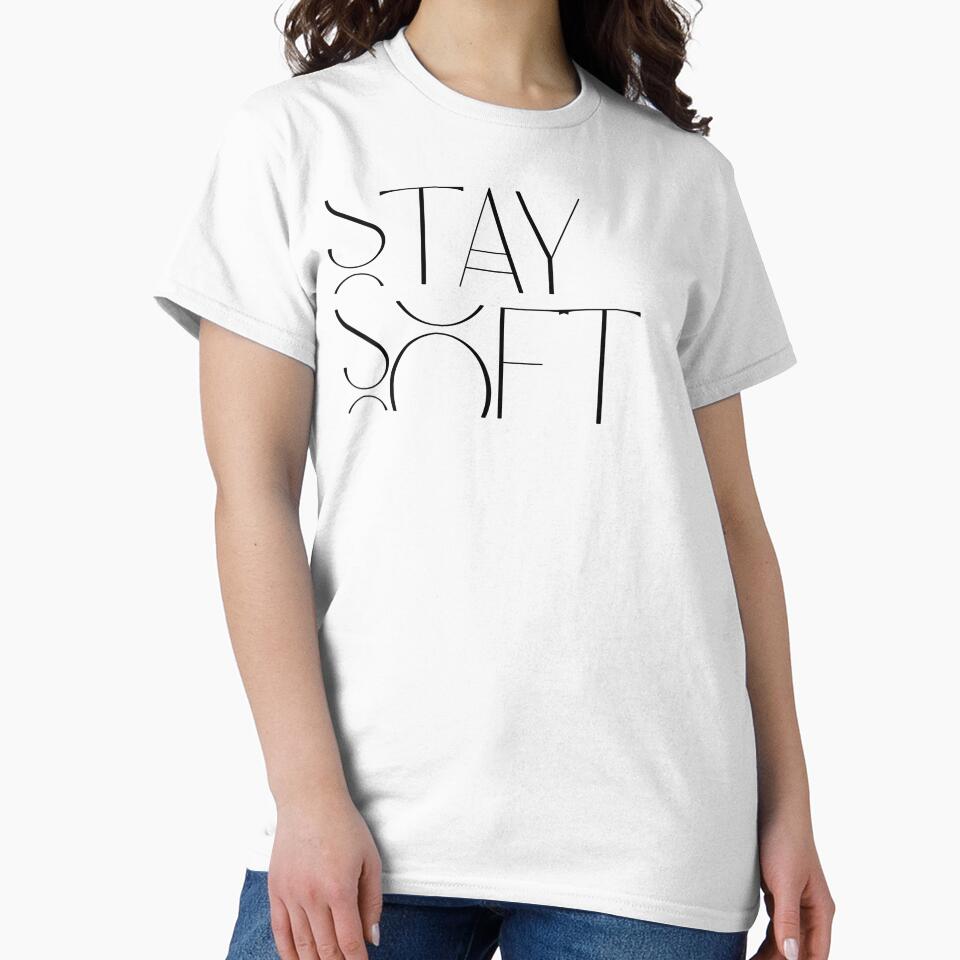 Stay Soft – Gentle Reminder Aesthetic Tee by INK AND AURA