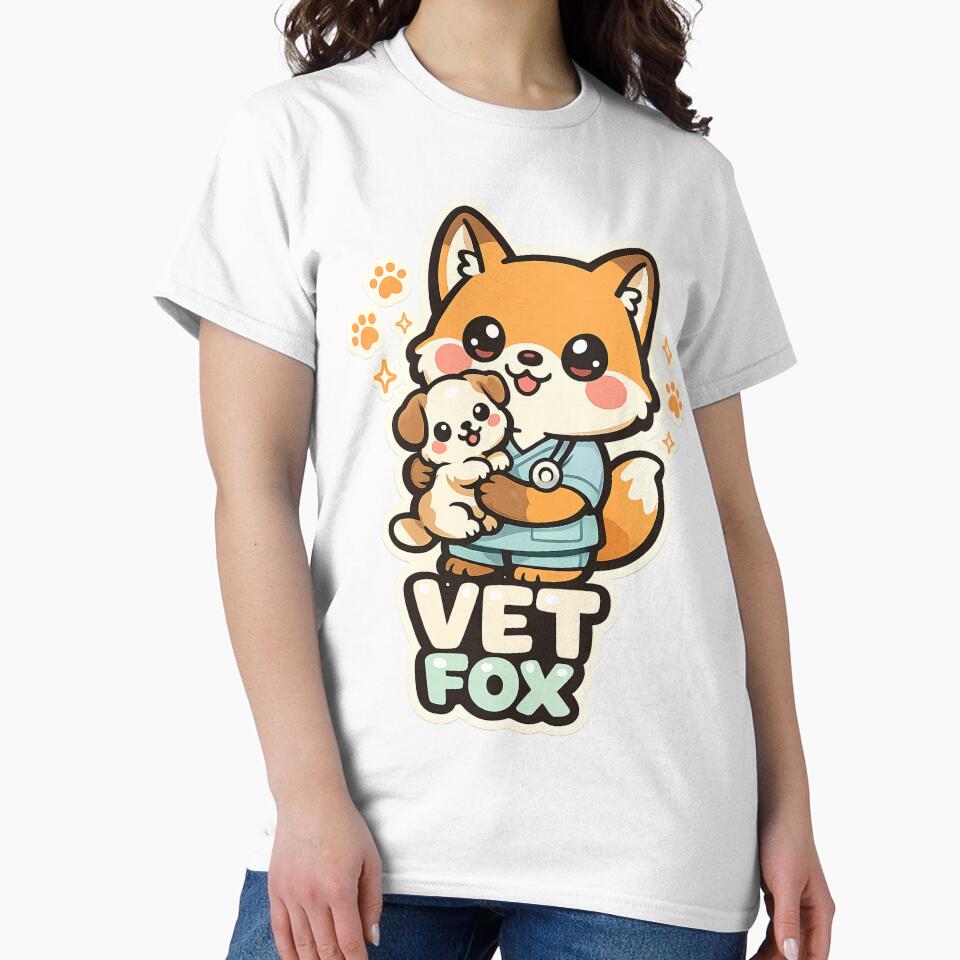 Vet Fox Cute Kawaii Puppy Stethoscope – Veterinarian Gift Vet Tech Student by SaNaCreation13