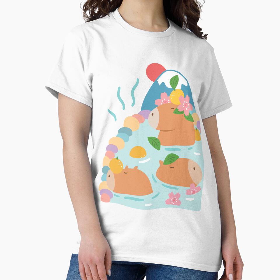 Japanese Capybara Hot Spring by Lulupainting