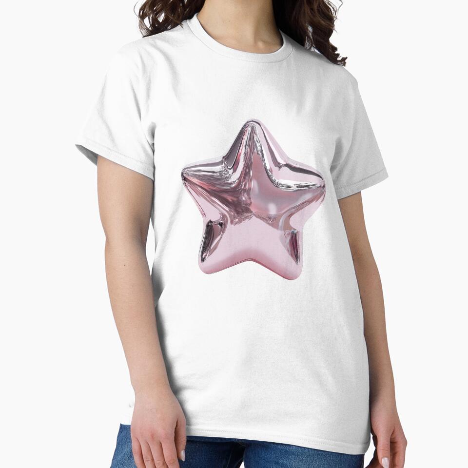 Pink Chrome Star Illustration by jianina-alondra
