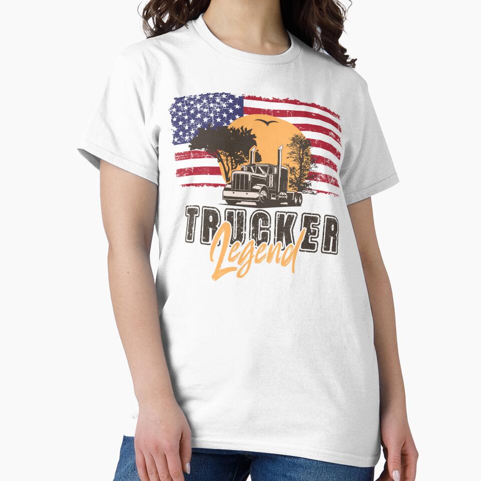 USA Husband dad trucker  legend by HomeCoquette