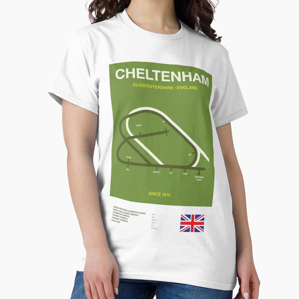Minimalist Cheltenham Horse Racing Line Print by The Circuit Collection
