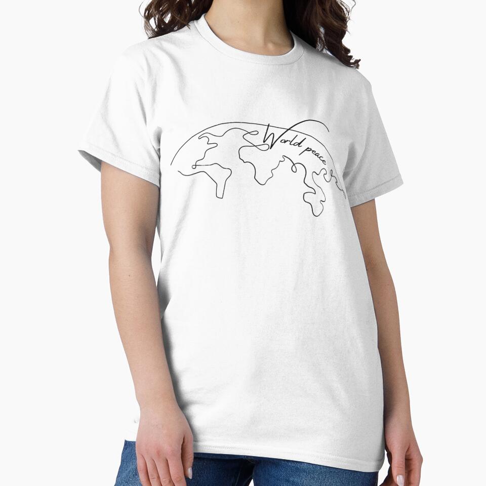 Advocate World Peace - Continuous Line Minimalist Art by erkabees