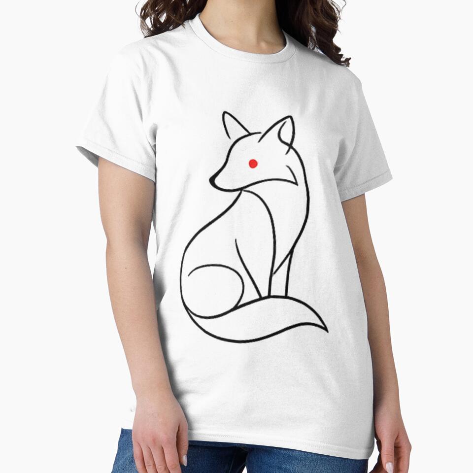 Minimal Line Art Fox Illustration by Daily Spark Designs