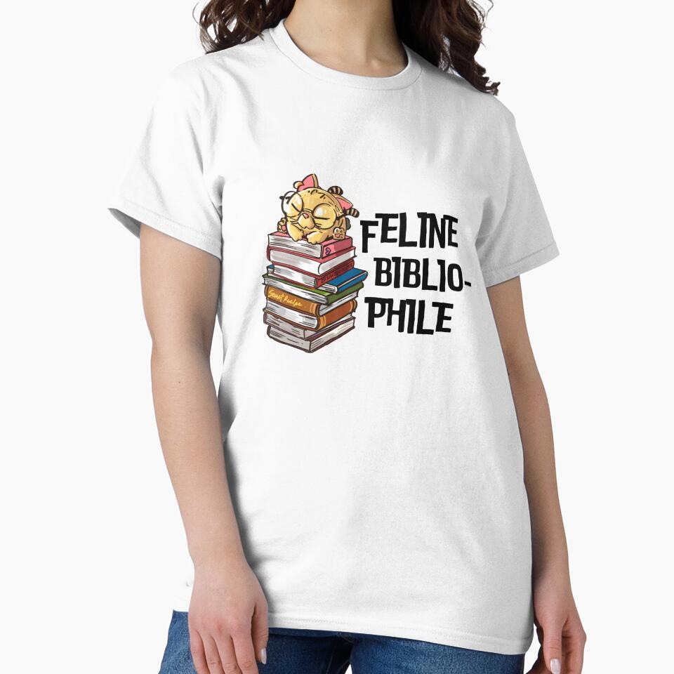 Funny Book Cat Lover Quote Feline Bibliophile by Artycom
