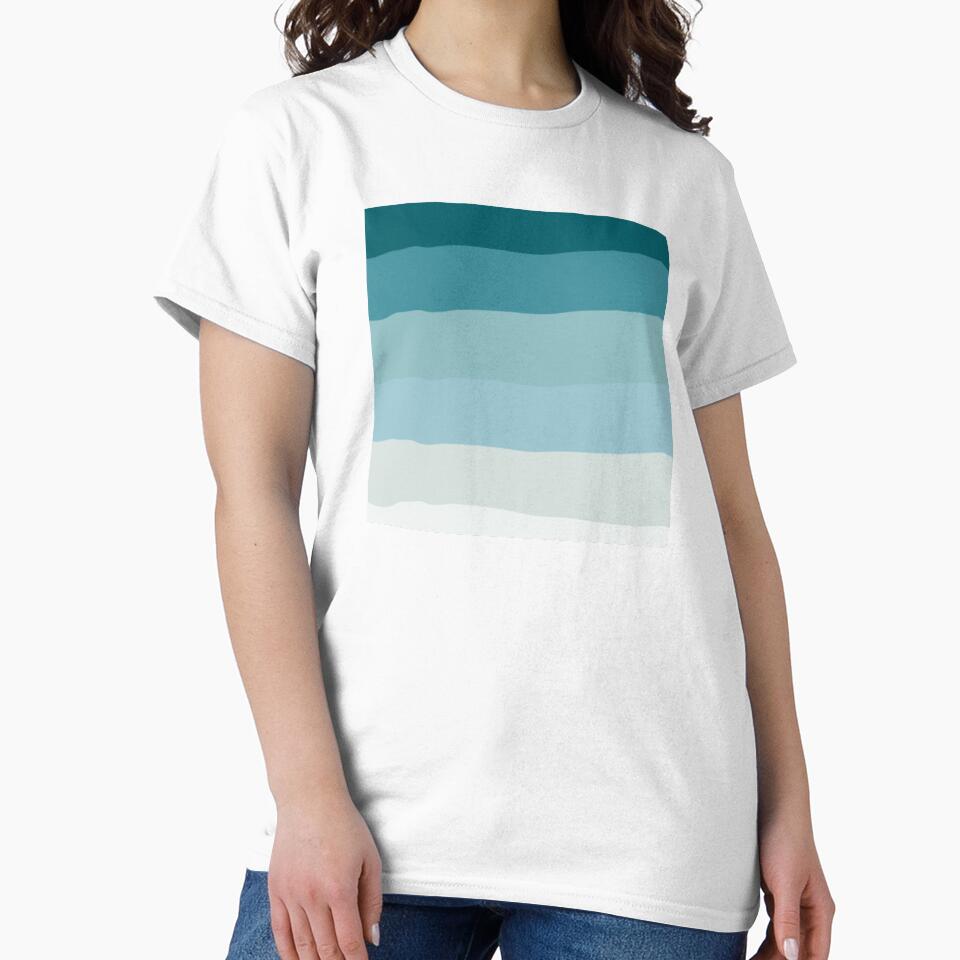 Minimalist Ocean Color Stripes by Kimos Creative Store