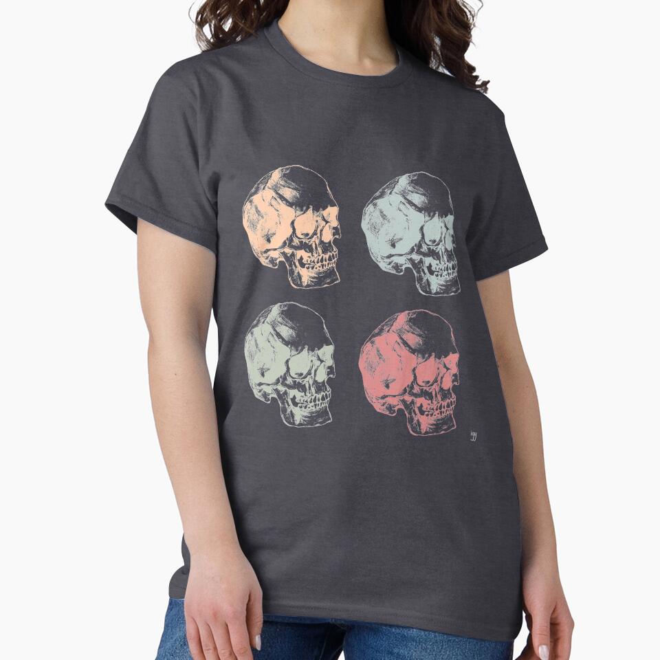 Pop Art Skulls Grid, Muted/Pastel by IGYdesigns