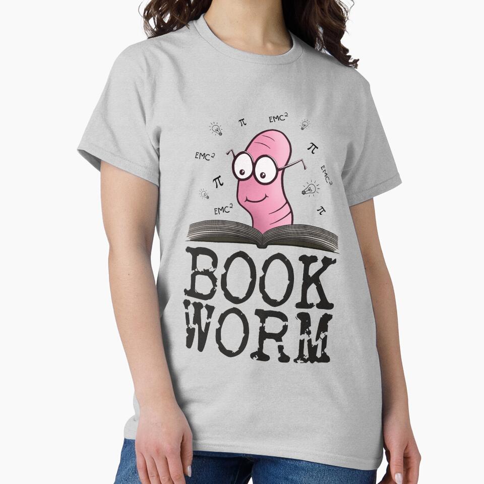 Book Lover Cute Book Worm Novelty Gift by T-minus
