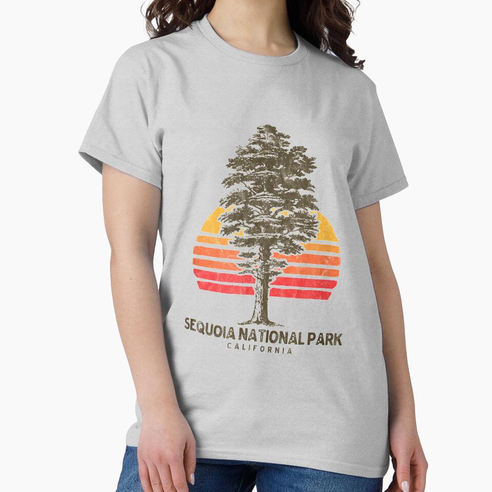 Sequoia National Parks Retro Tree Minimalist Vintage All 59 National Parks Gifts shirt Men Women Kids by makeitdone