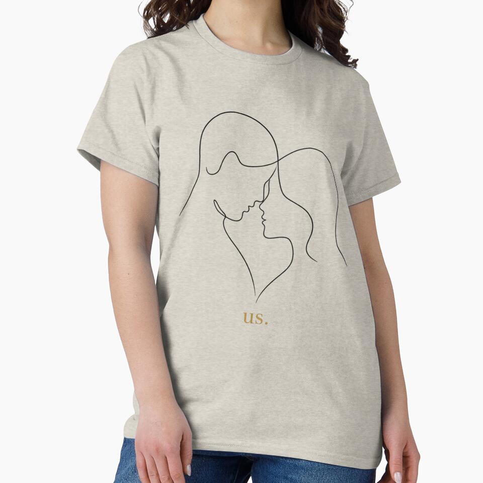 Minimalist Valentine Line Art – Us by linesbydunja
