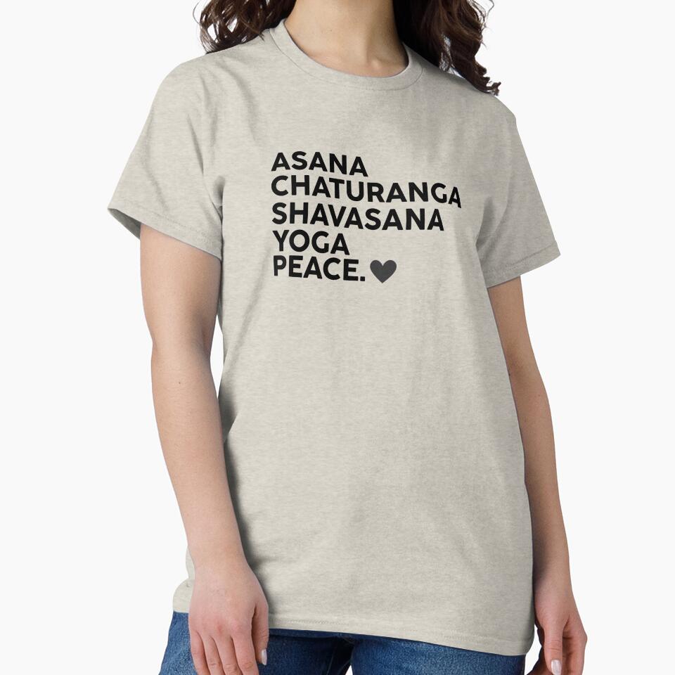 Cute Yoga Poses Typography Design – Yoga Lover Gift by shoporbitapparel