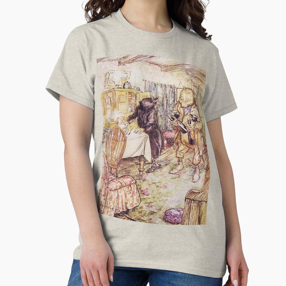 Ratty and Mole Wind in the Willows illustration - Arthur Rackham by Vintage Designs + Unisex