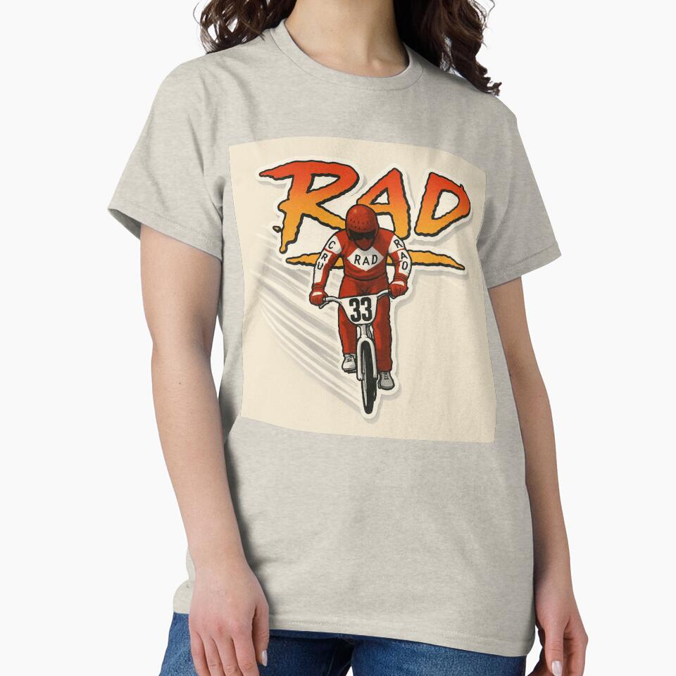 RAD BMX 33 Retro Bike Racing Throwback Design by POD DYNASTY | Original Print On Demand T-Shirt Graphics