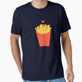 Whimsical and cute foodie fries t-shirt by happinessinatee