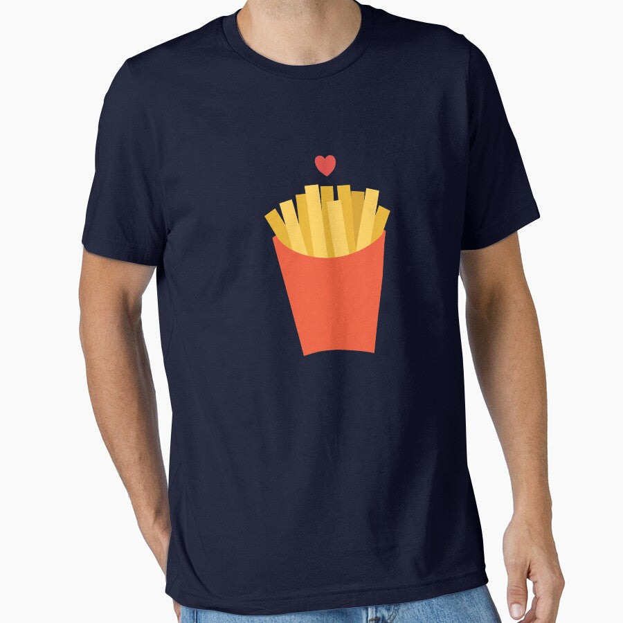 Whimsical and cute foodie fries t-shirt by happinessinatee