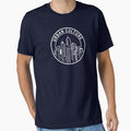 Urban Culture Circular City Skyline Navy Streetwear Design by DigitalArtx-com