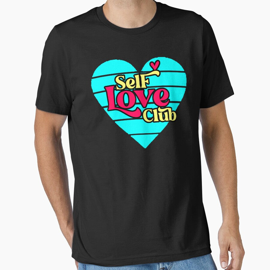 Self Love Club Self-Love Heart Retro Turquoise by AstronautMerch