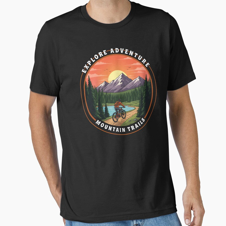 Explore Adventure – Mountain Trails Outdoor Hiking Design by Axivra