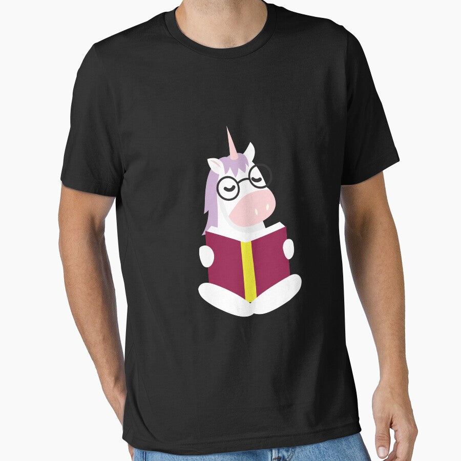 Unicorn Reading A Book Funny Book Lover Bookworm Shirt by allsortsmarket