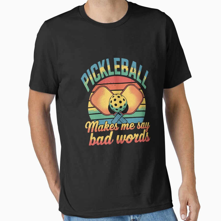 Pickleball Makes Me Say Bad Words Humor Players by THagBlue