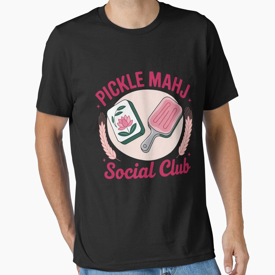Pickleball & Mahjong Lover Pickle Mahj Social Club Premium by FluoroWave