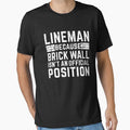 Lineman Because Brick Wall Isn't A Position Football Player Gift by DamnGoodDesign