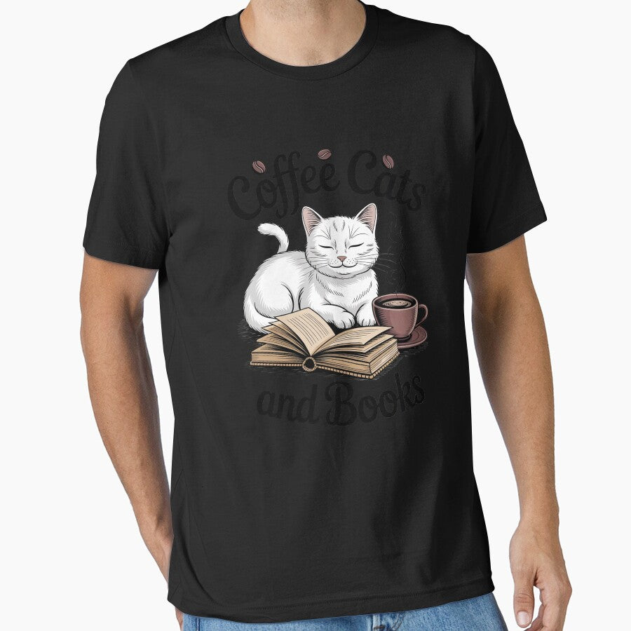 Coffee Cats and Book Reader Book Lovers Librarian Bookworm by August4Laughs25