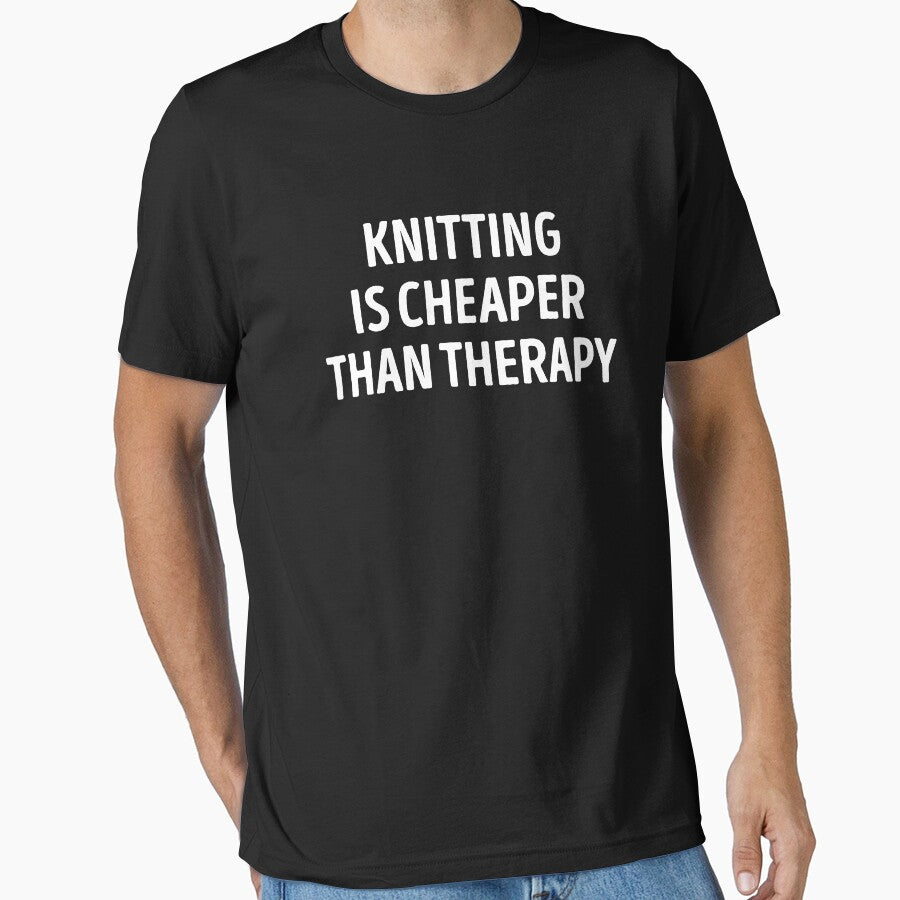 Knitting Is Cheaper Than Therapy Knitting Lover by WhistleCloset