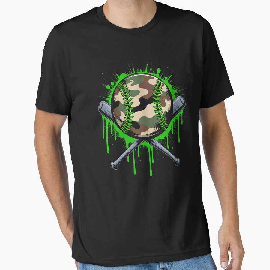 Baseball Drip Camo Game Day by MeowtivationP
