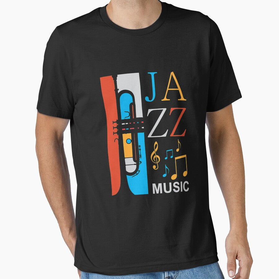 Jazz Music Player apparel Trumpet Retro Vintage apparel 70s by sara4ly