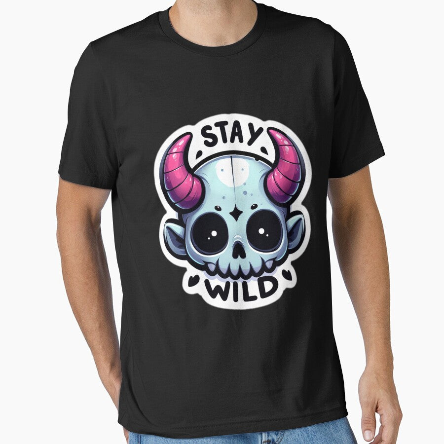 Alien Wildness: Cute  Horned Alien Skull says: Stay Wild by MrDarkRealm