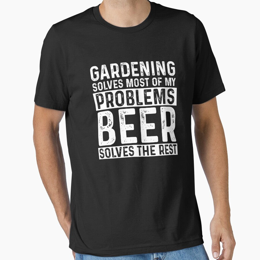 Gardening Solves Most Of My Problems Beer Solves The Rest by KrazyKatz