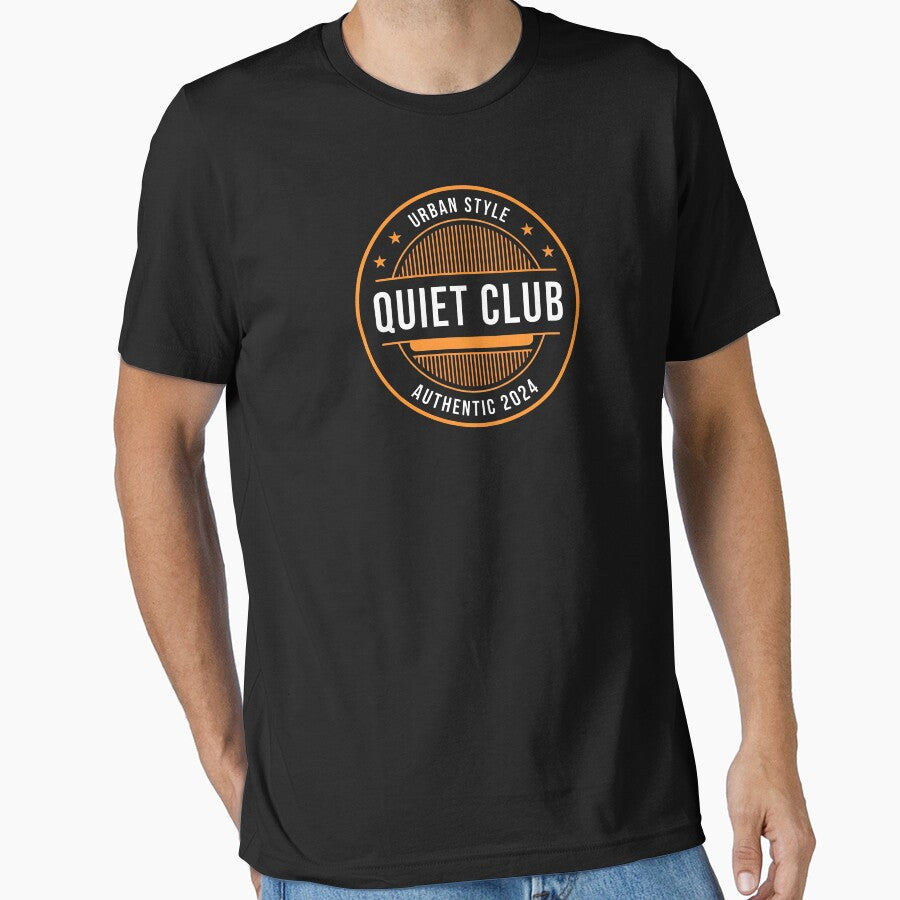Quiet Club Urban Style Authentic Circular Badge Design by DigitalArtx-com