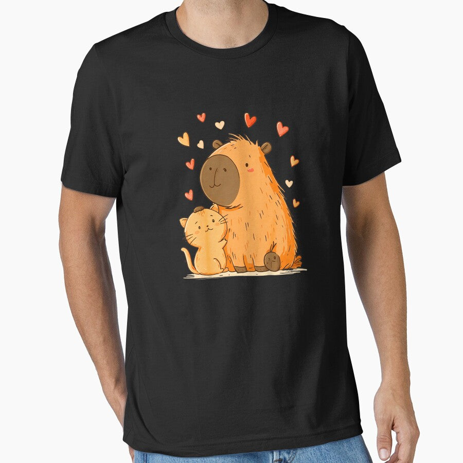 Christmas Kawaii Cat Capybara by BASKF