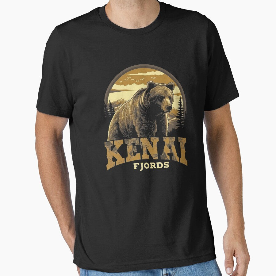 Kenai Fjords US National Park Vintage Retro by tedroyegelsd