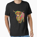 Colorful Highland Cow Gift Scottish Highland Cow Gear by DynamicDesign