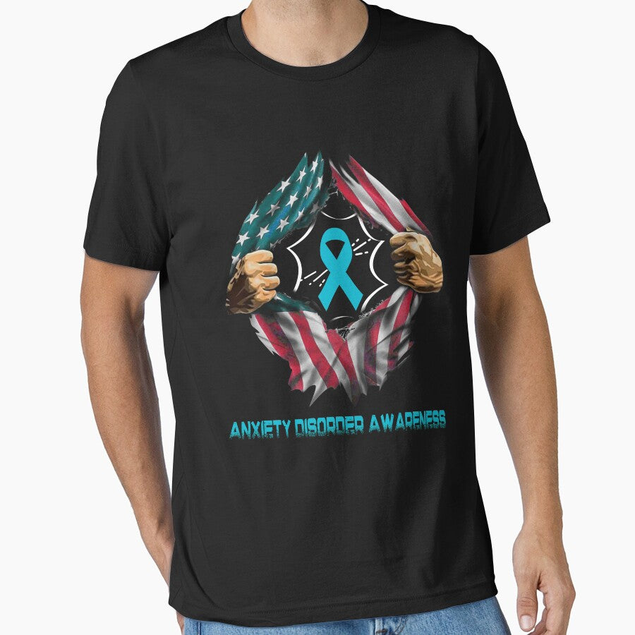 Anxiety Disorder Awareness American Flag by ArangoaStore